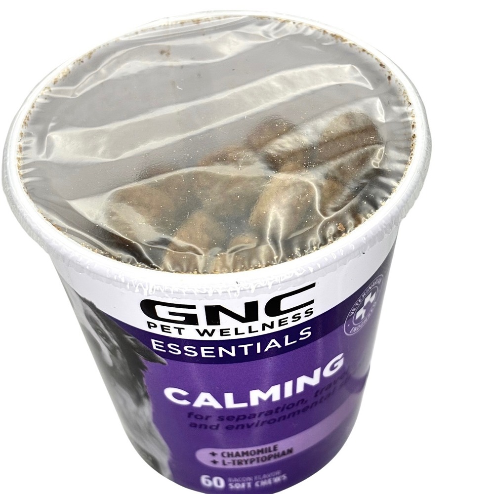 GNC Pet Wellness Essentials‎ Calming Dog Chews Bacon Flavor 60 Count NEW - Picture 9 of 16